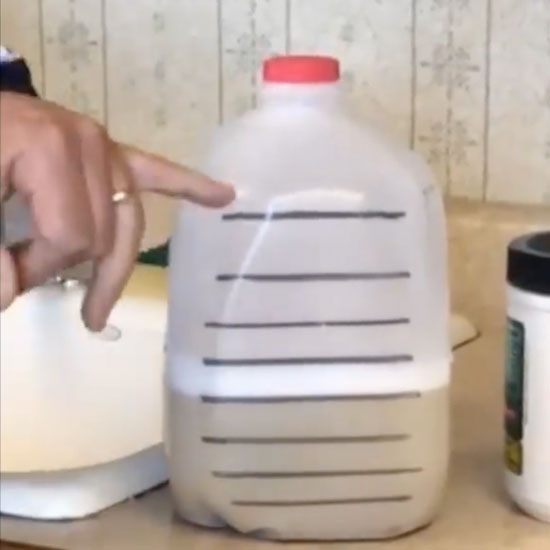 Use a Milk Jug to measure Bio-Clean